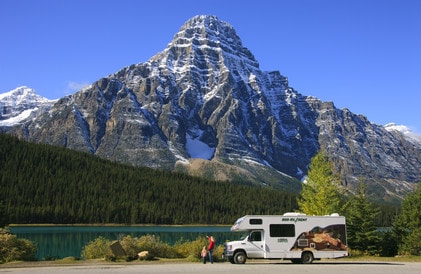 Visit Mount Chephren on a campervan trip
