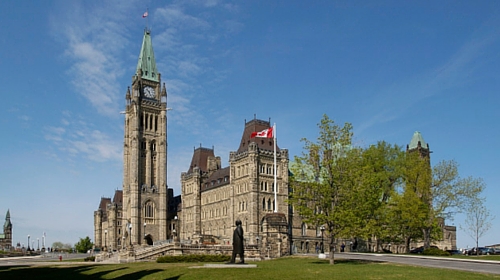 Parliament Hill in Ottawa in Canada