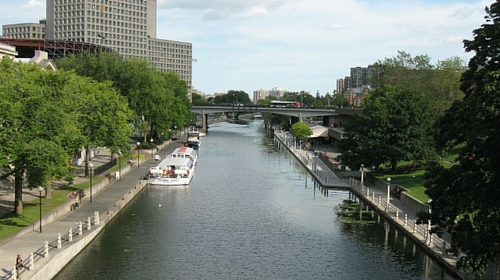 Rideau Canal in Ottawa in Canada