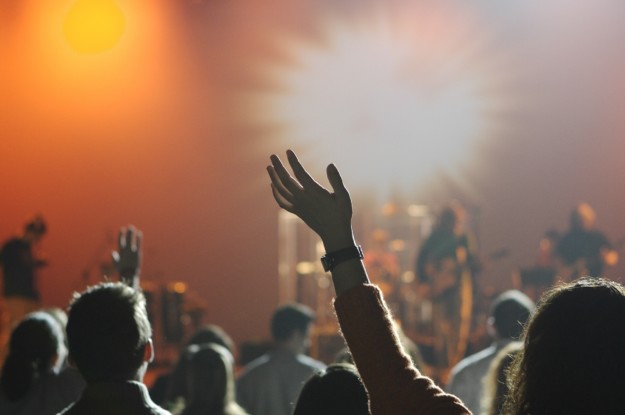 crowd enjoying live music