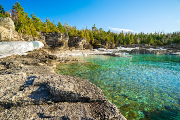 Blue water at Georgian Bay Ontario