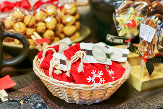 gifts in a woven bowl