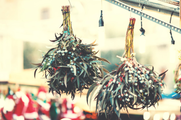 Mistletoe at a Christmas market