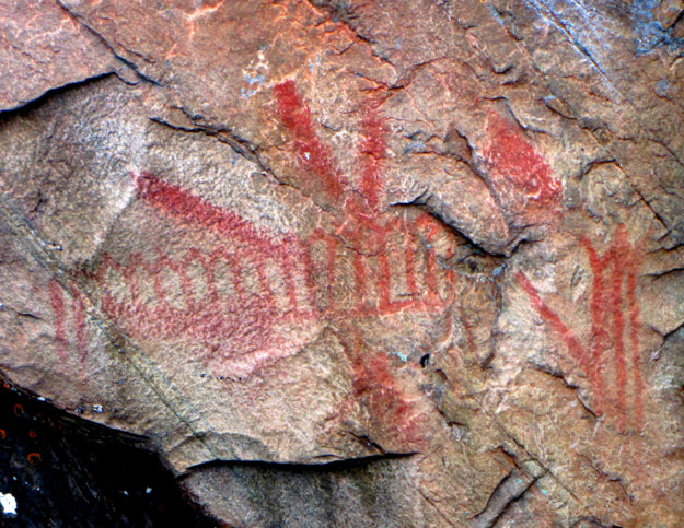 Pictographs on Mazinaw rock