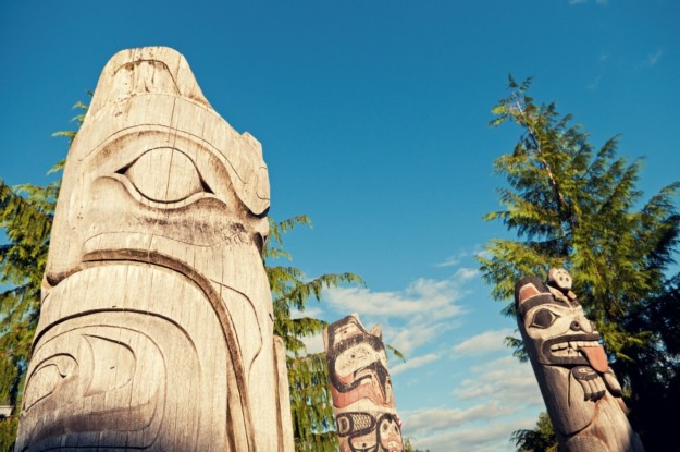 totem poles in Alaska