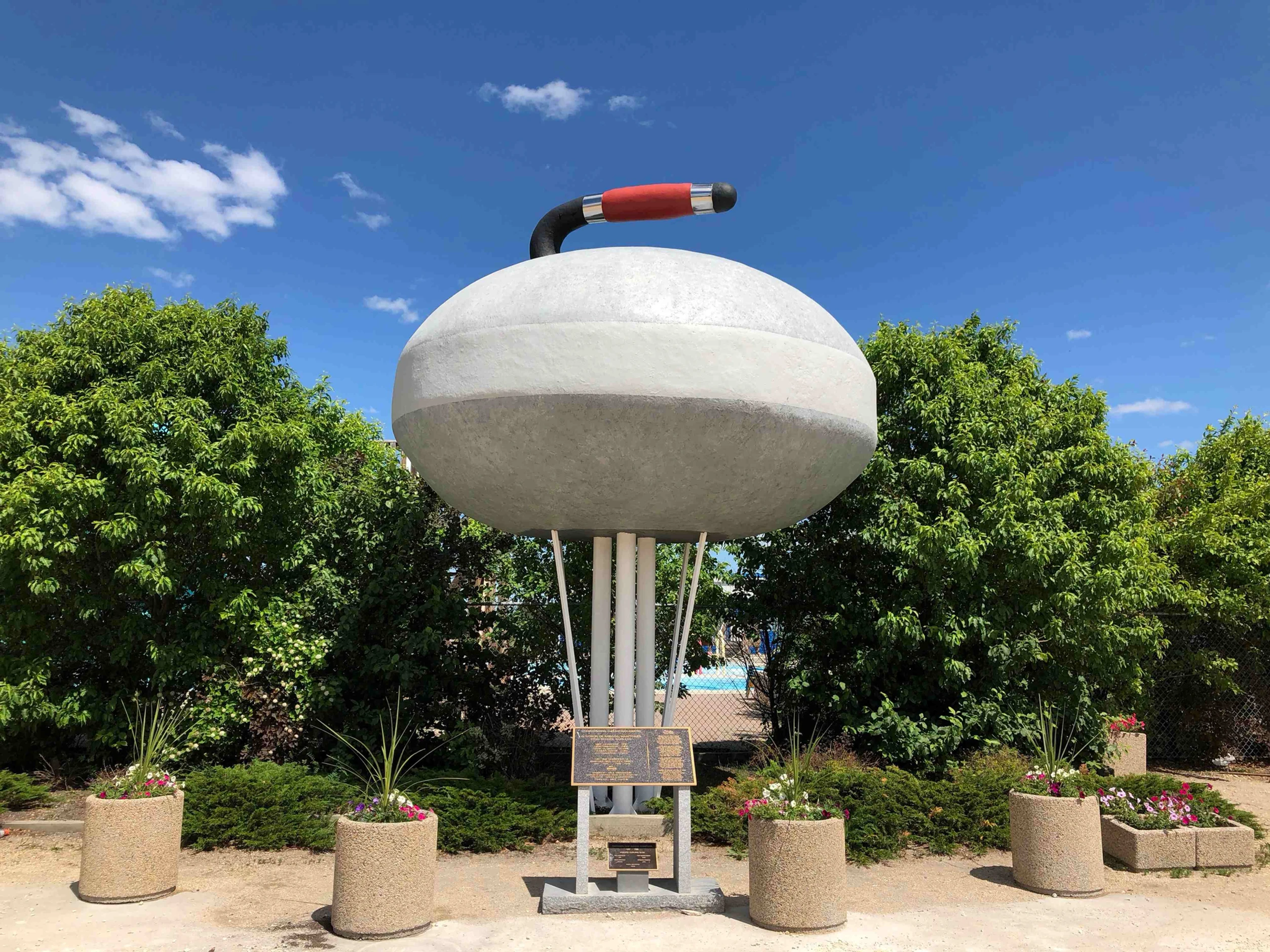 Curling rock in Arborg