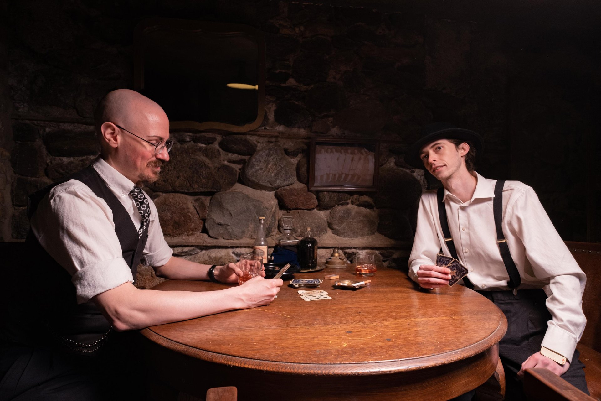 Performing actors in the Tunnels of Moose Jaw in Saskatchewan