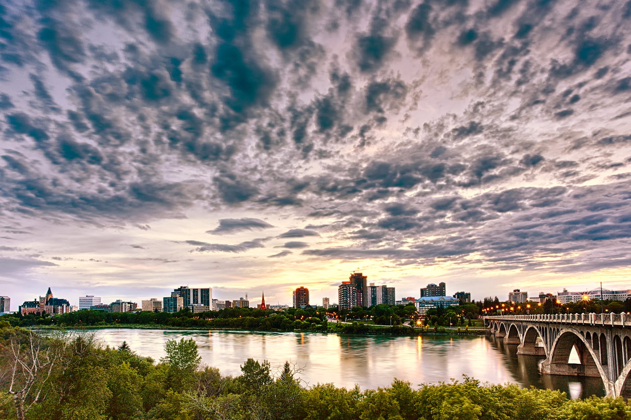 Saskatoon's cityscapes and dramatic skies 