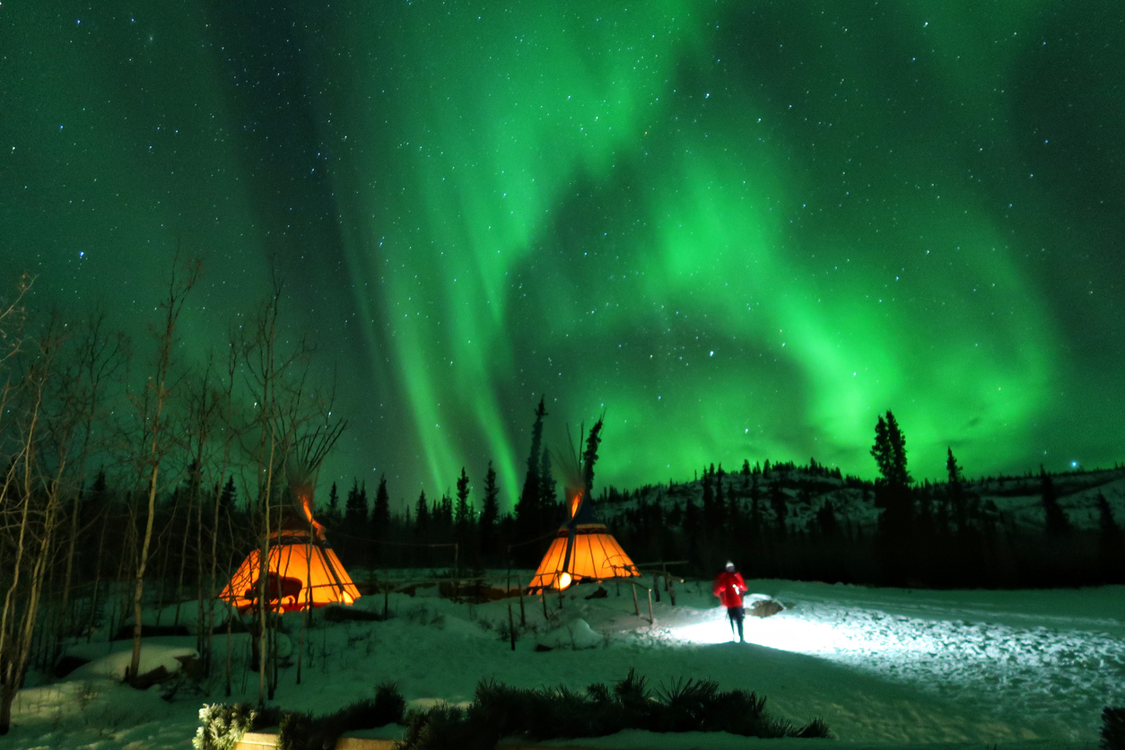 Northern lights near Whitehorse, Yukon