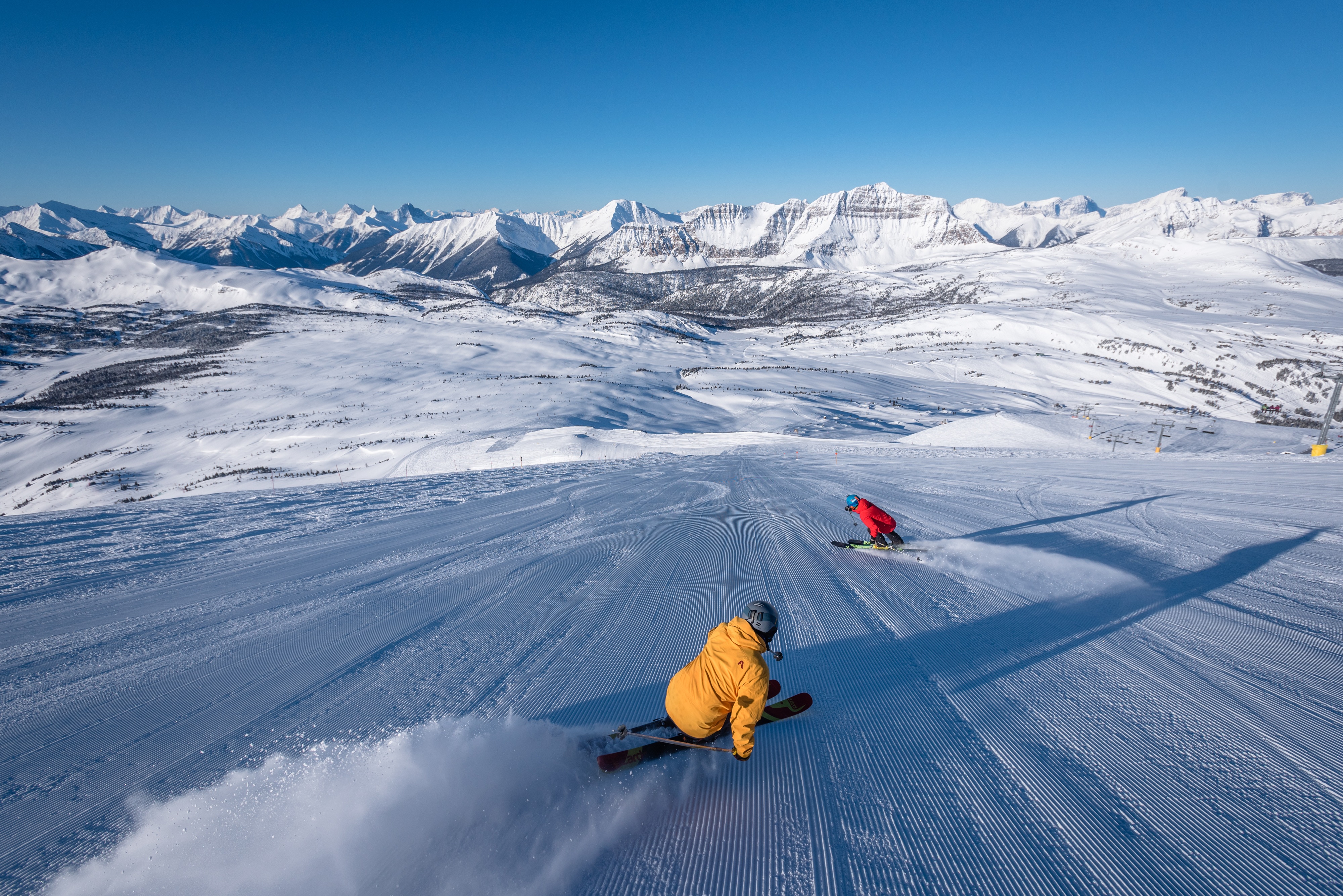 People skiing in Alberta