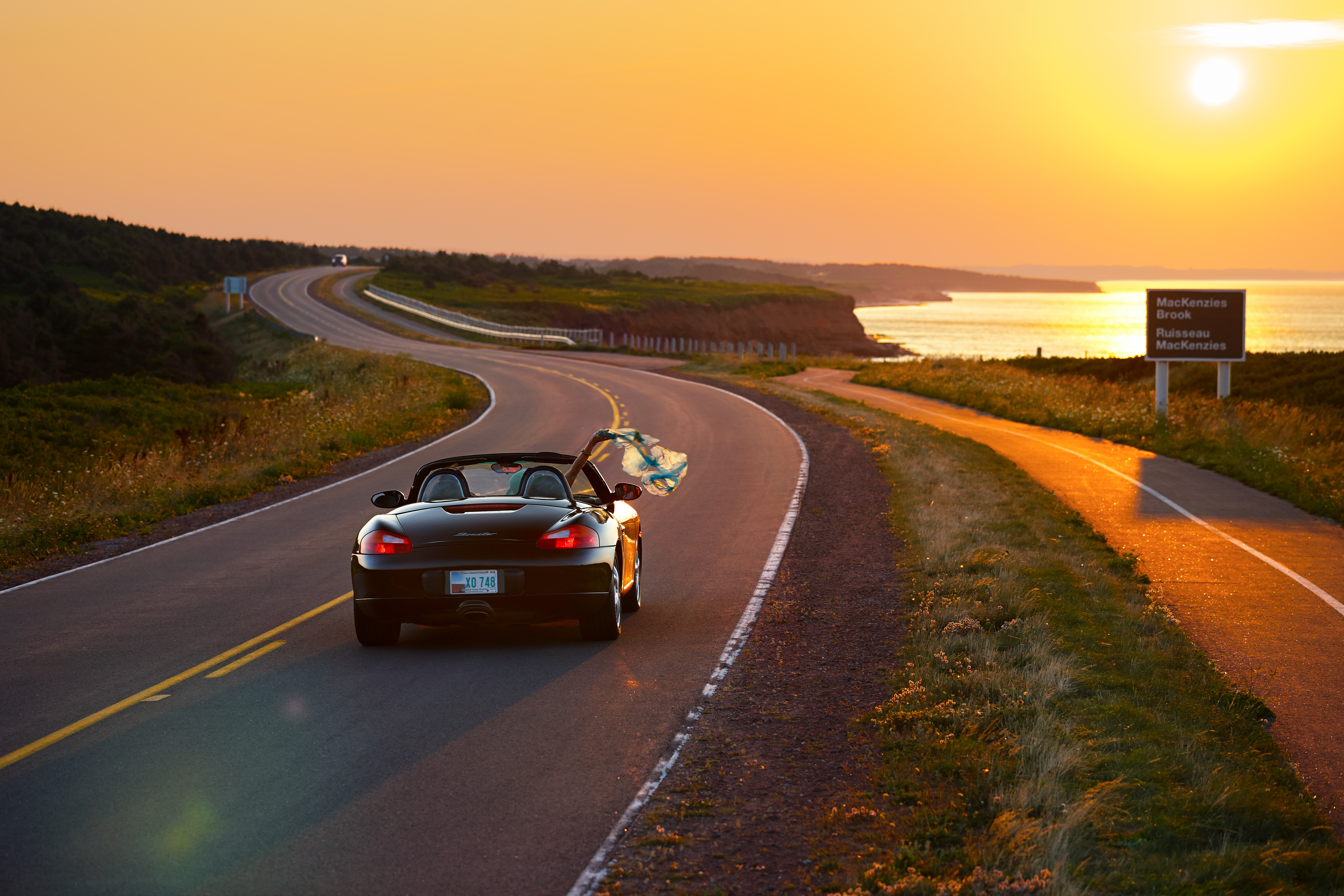 car driving on prince edward island